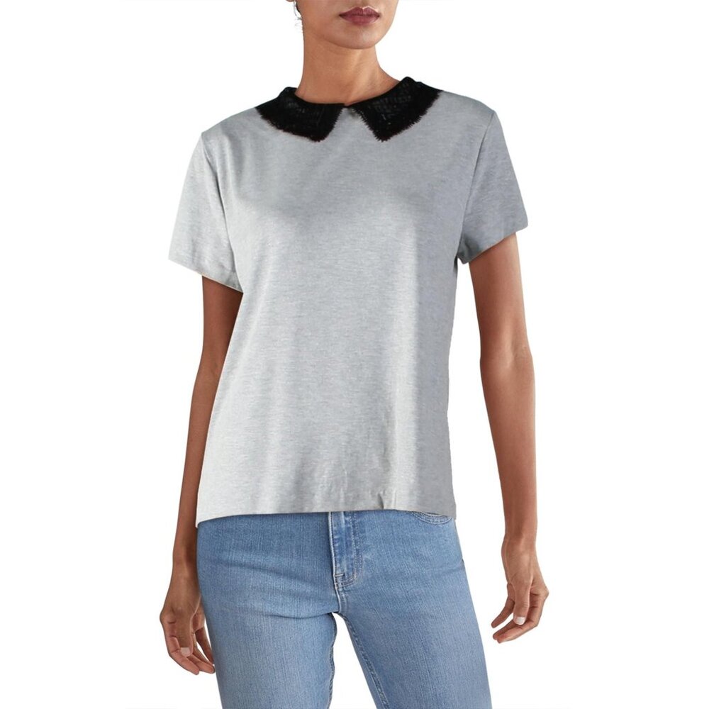 Maison Jules Lace Collar tshirt